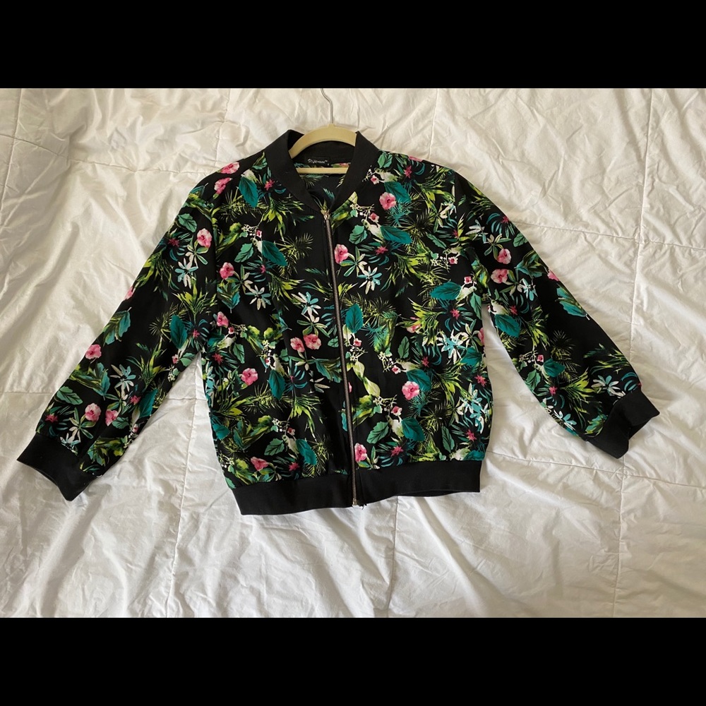 Floral Bomber Jacket